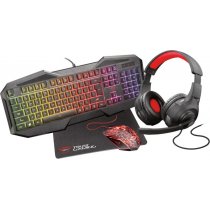 Trust GXT1180RW Gamer billentyűzet+egér+egérpad+headset