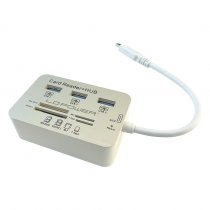 LC Power USB Hub 4portos LC-HUB-C-CR USB 3.0 +kártyaolvasó