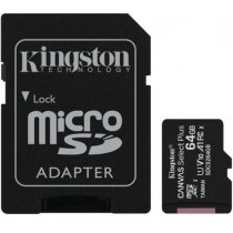 SD Micro 64GB XC Kingston 1Adapter CL10 SDCS2/64GB