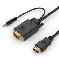 HDMI-VGA konverter kábel 1,8m +audió Gembird A-HDMI-VGA-03-6