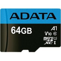SD Micro 64GB XC A-DATA 1Adapter UHS-I CL10 AUSDX64GUICL10-RA1