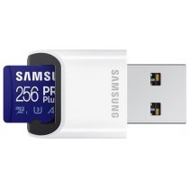 SD Micro 256GB XC Samsung Adapter nélkül +kártyaolv. UHS-I U3 Pro+ MB-MD256KB/WW