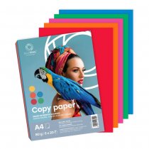 Másolópapír, színes, vegyes színek A4, 80 g Bluering 5 x 20 ív/csomag, intenzív színes